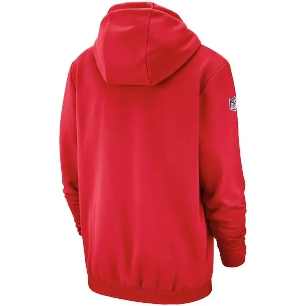 NWT * NIKE New England Patriots Red Sideline Local Lockup Pullover Hoodie- $125.
